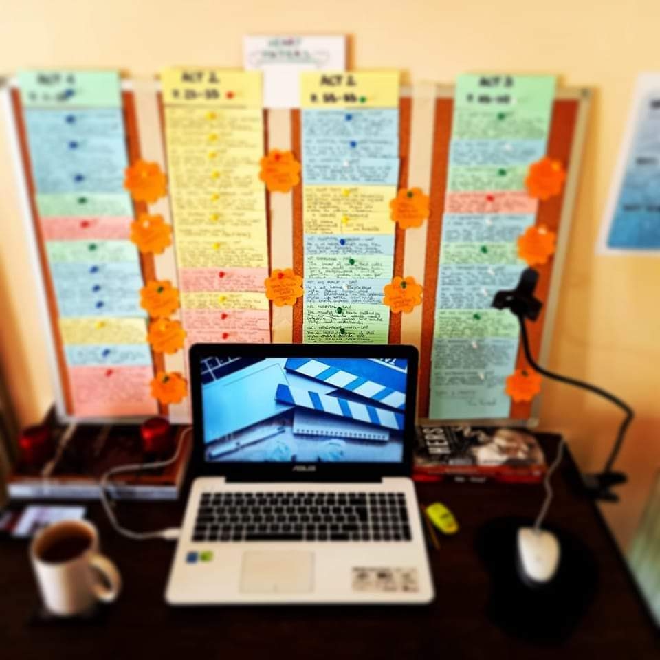 Milanifrancy222's tweet photo. AT WORK... #filmmaking #screenwriting #screenplay #specscreenplay #creativity #passion #emotion #structure #theboard https://t.co/ad8FKn2jvb