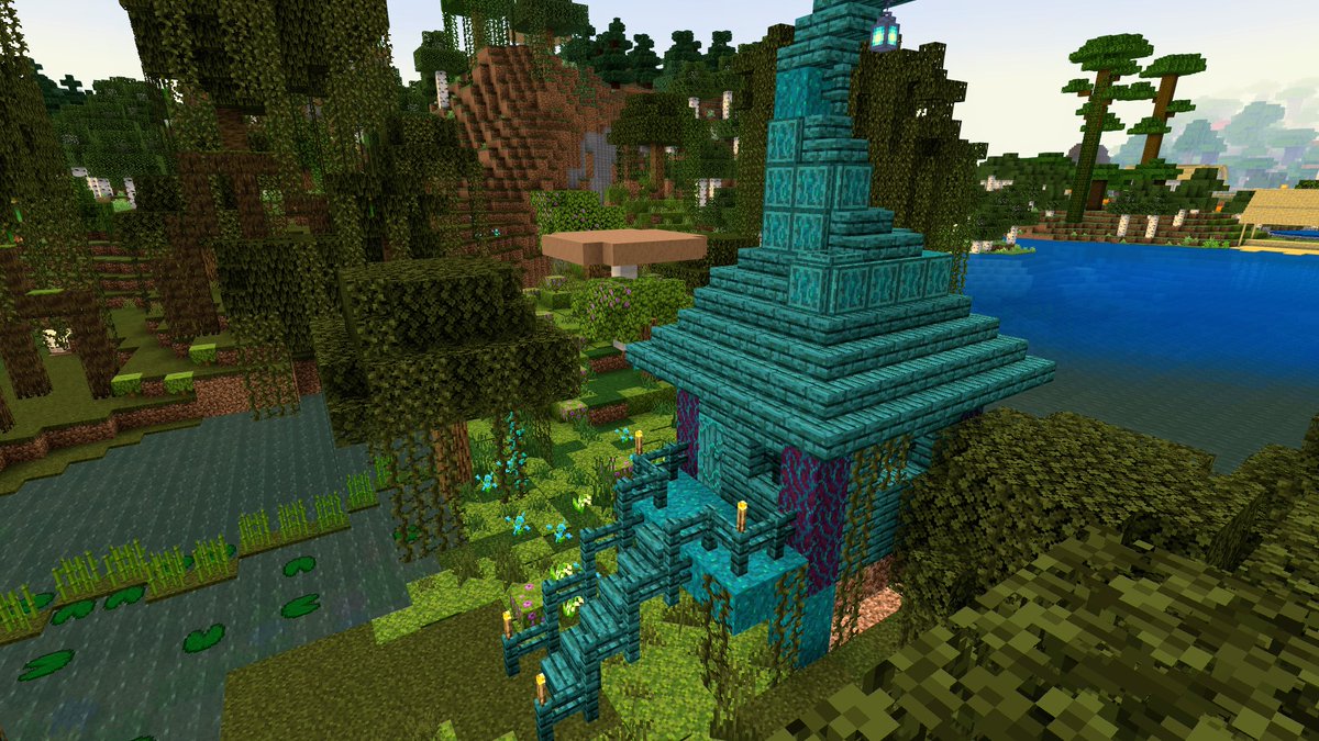 Ravenwolf11's tweet photo. Loving the new updates these mangroves go awesome with my witches hut 🙂

@minecraft @jeb_  @_LadyAgnes https://t.co/DxaaU79rLs