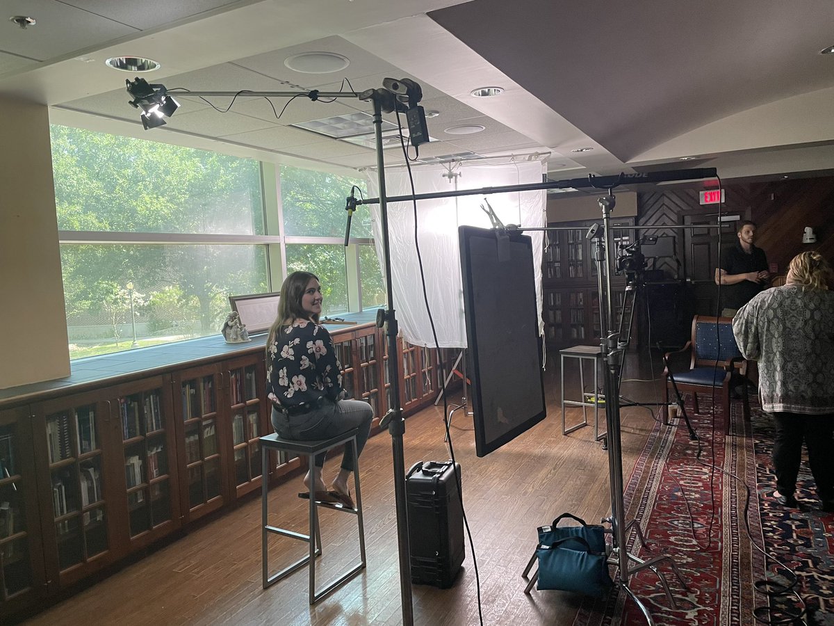 bmfphd's tweet photo. Jackie preparing to get interviewed about our research. 🤩 #UIWPride #UIWFordLab https://t.co/WENOc1EJZM