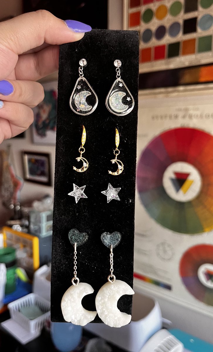 Me, prepping for my first craft show 🤡: “Are they gonna know I like celestial stuff?”

My art: