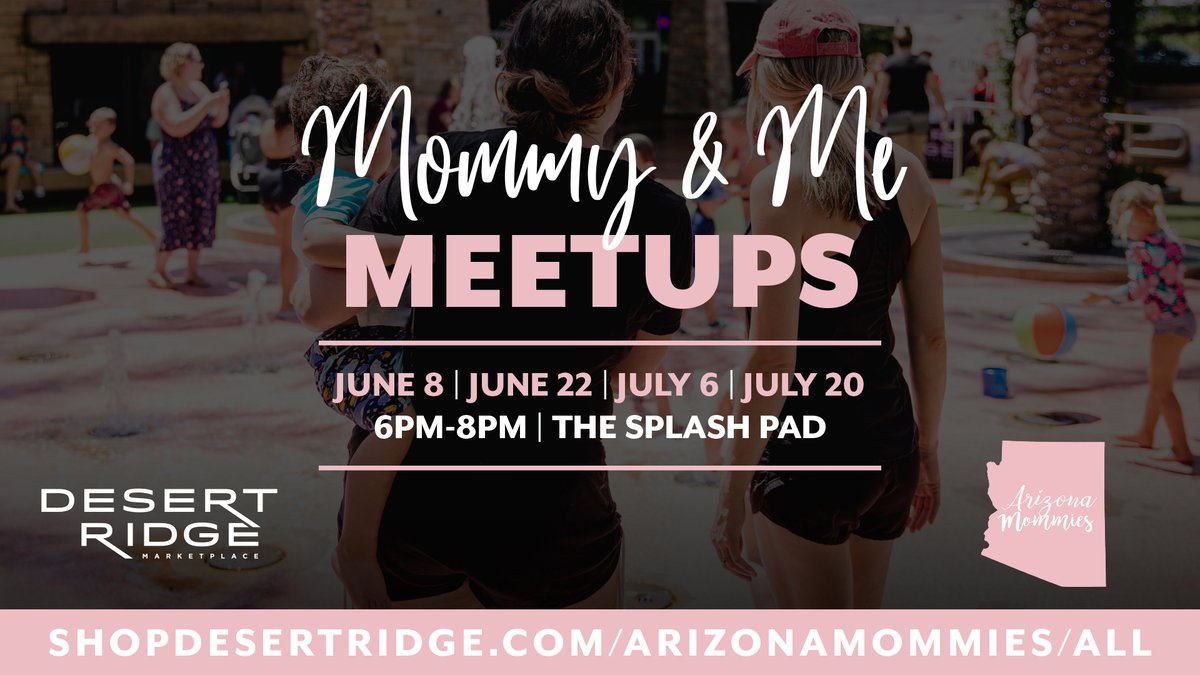 Connect with local AZ moms while the kiddos splash around at the splash pad! Starting today and every other Wednesday, we've teamed up with AZ Mommies to host the free summer meet up series. 

More at: shopdesertridge.com/arizonamommies…