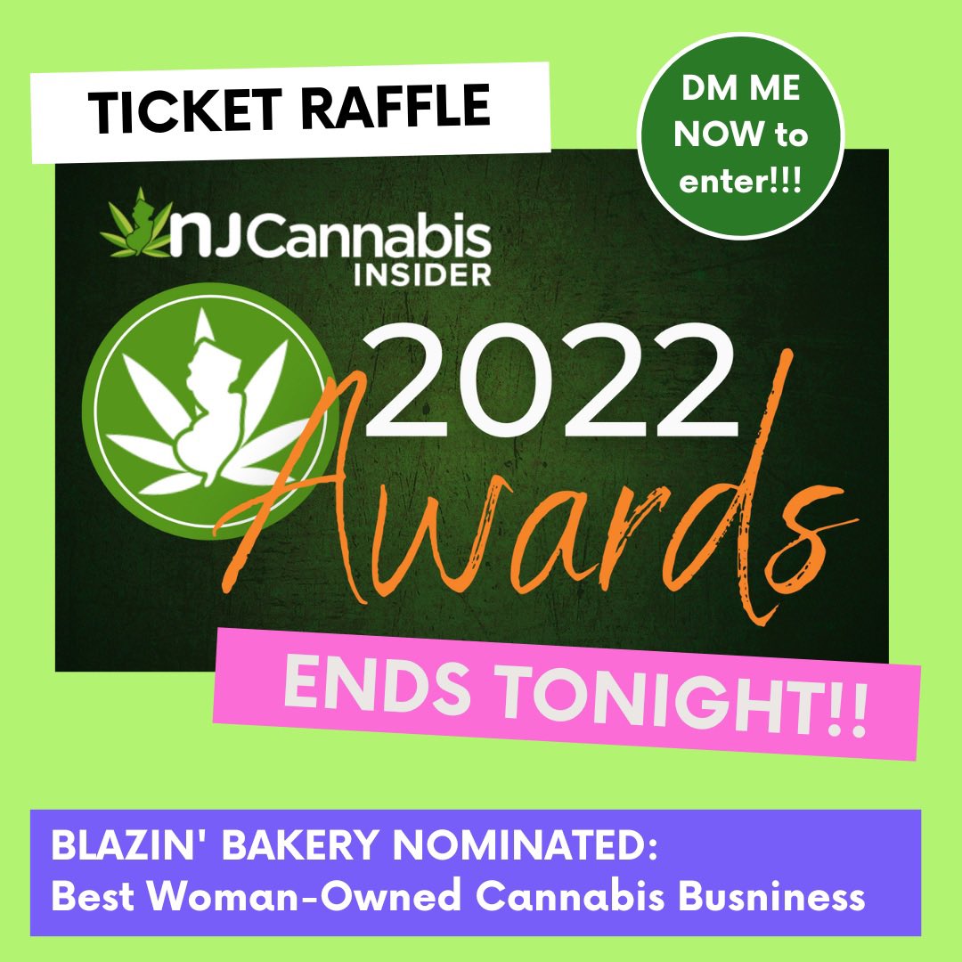 LAST CHANCE DM me yr name:contact info for a chance to win a ticket to SOLD OUT EVENT 🎫✨ the NJ Cannabis Insider 2022 Awards Gala!🏆

Raffling 2 tix to NJ trailblazers to attend as my guests💚

Drawing TONIGHT🎟 You’ll be first to know if you won, joining me at the Carteret PAC