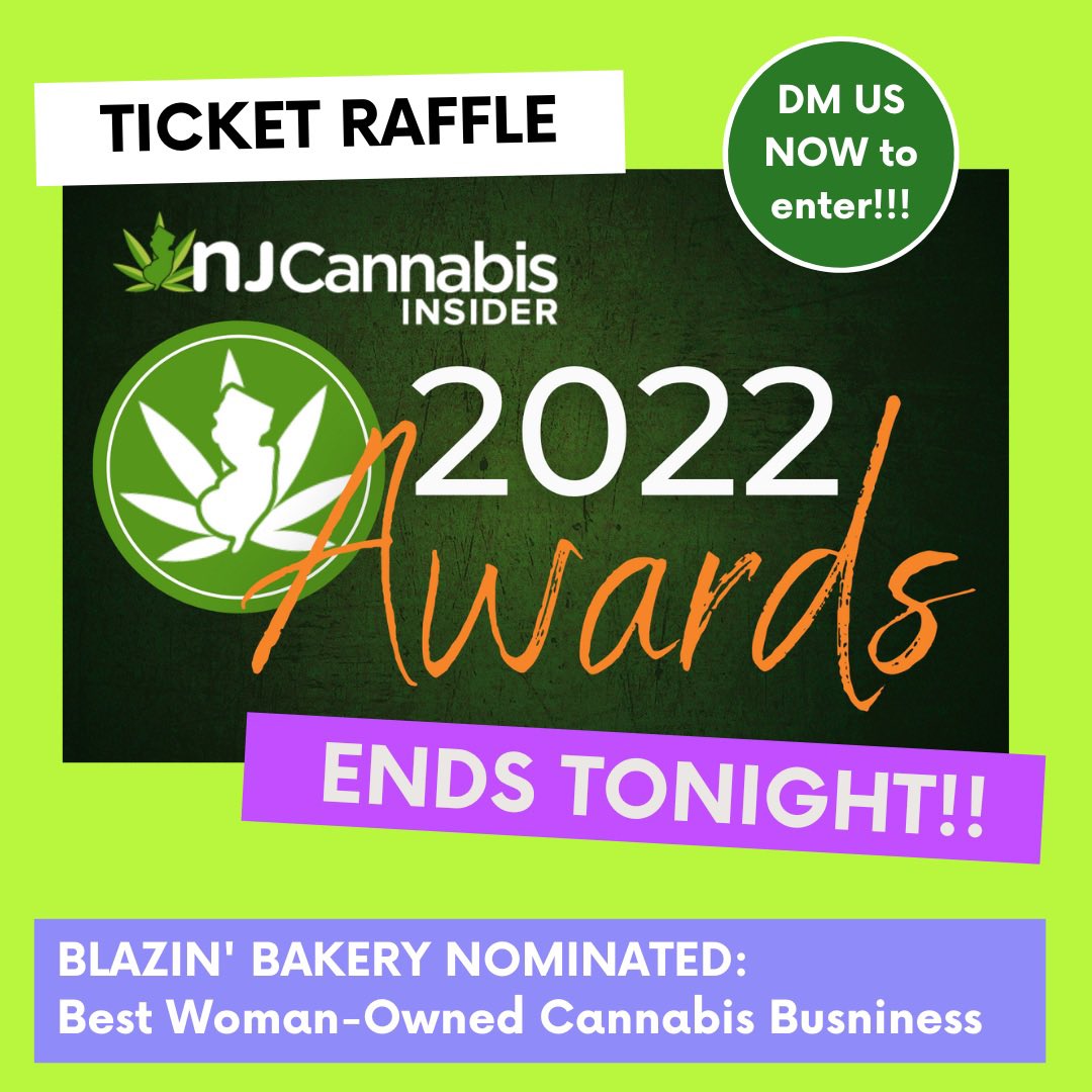 LAST CHANCE DM yr name/contact info for a chance to win a ticket to SOLD OUT EVENT 🎫✨ the NJ Cannabis Insider 2022 Awards Gala!🏆

Raffling 2 tix to NJ trailblazers to attend as our guests💚

Drawing TONIGHT🎟 You’ll be first to know if you won, joining us at the Carteret PAC