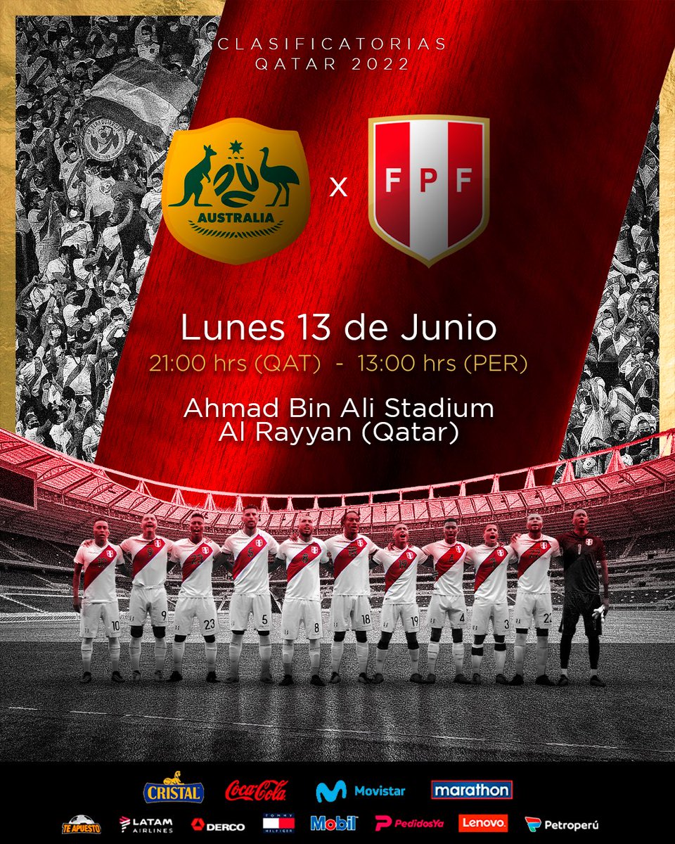 SeleccionPeru's tweet image. ¡Todo un país atrás del sueño mundialista! ❤️

@Socceroos 🇦🇺 🆚 @SeleccionPeru 🇵🇪 

#UnidosSomosMásFuertes
#ArribaPerú 💪🏻