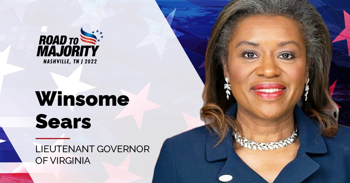 In 9 days, Lieutenant Governor <a href="/WinsomeSears/">42nd Lt. Gov. of Virginia - Winsome Earle-Sears</a> will be speaking at #RTM! #RTM2022