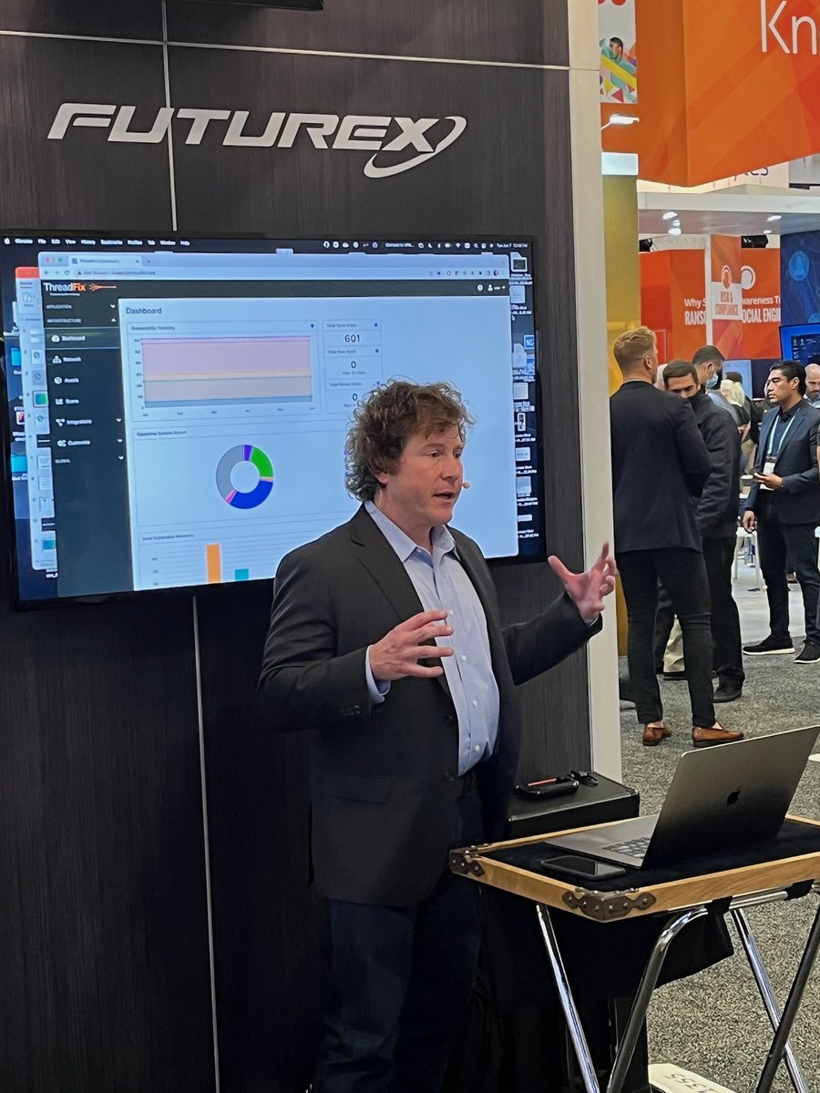coalfire's tweet photo. What did you think of today's #RSAC @ThreadFix demo with @danielcornell? There are still two more days to catch it--> June 8&amp;9 from 11:30am - 12pm. Learn how to transform your DevSecOps program now! Find us at the @Futurex in-theater booth #1355. #RSAC2022  #DevSecOps #ThreadFix https://t.co/PdQworDNe8