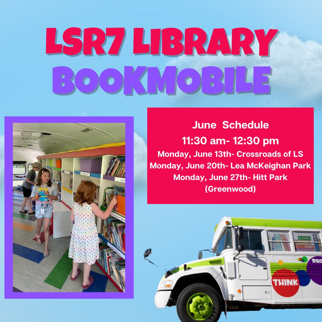 Bring the kids out to the Bookmobile this summer!