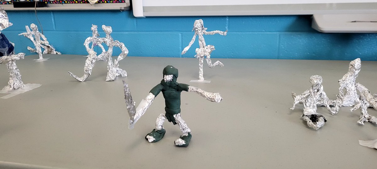 StPierreSherry's tweet photo. Loving the Foil People the talented people of 5F made today in art class! @JuniperRidgeNL https://t.co/bAlPwATlZN