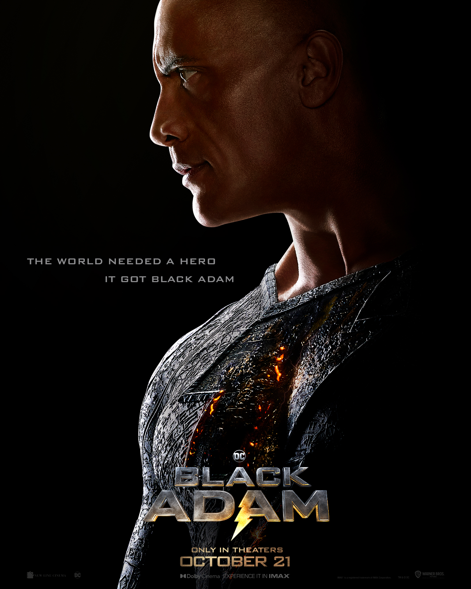 Dwayne Johnson on X: The world needed a hero It got Black Adam World premiere trailer of #BlackAdam⚡️ drops TOMORROW. Hierarchy of power in the DC Universe will change. #ManInBlack @SevenBucksProd @WBPictures @