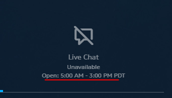DaPerterter's tweet photo. @BlizzardCS I was told to contact Blizzard during business hours via Live Chat in regards to a billing issue. I'm now on day 3 of trying to do so and I keep seeing this... correct me if I'm wrong, but we're currently in that timeframe? https://t.co/RdwFwTtd75