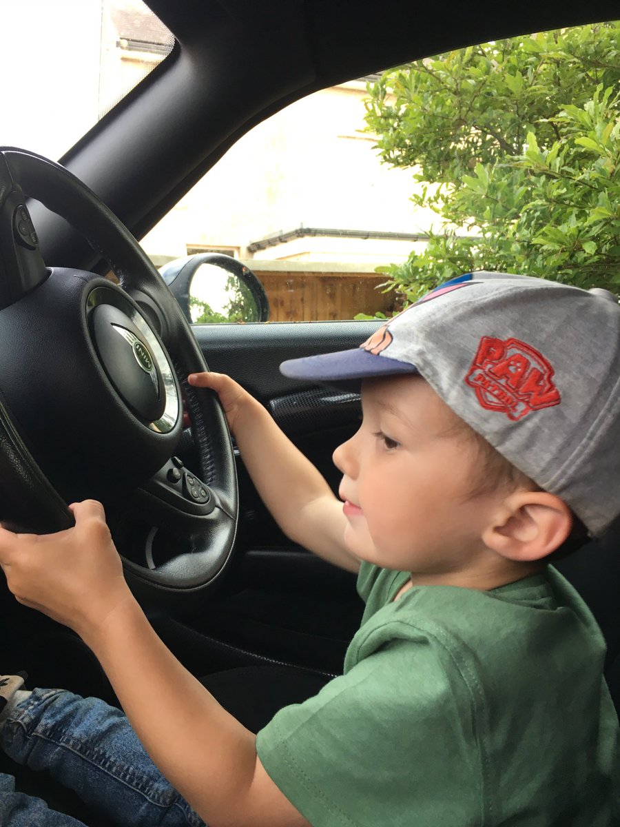 He “drove” me to the hospital so I could go to work ❤️🤣 then said have a good day, love you 😍 #powerofplay nothing like hearing your words straight from a little mouth 😁