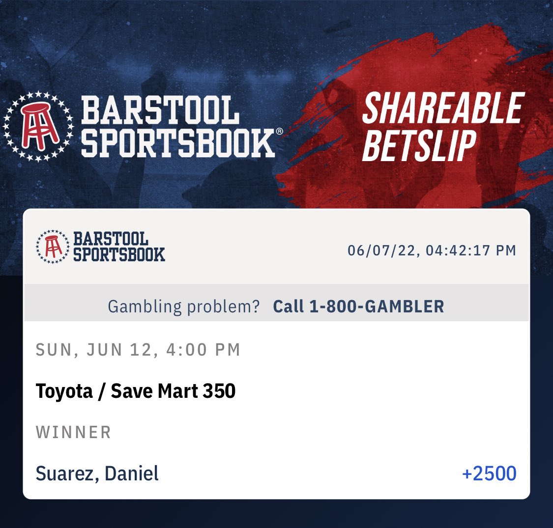 chris515_'s tweet image. #amigos week?!?!? 

⁦@Daniel_SuarezG⁩ ⁦@RaceSonoma⁩ @TeamTrackhouse⁩

⁦@BSSportsbook⁩  barstoolsportsbook.com/bets?_p=E8sCYy…