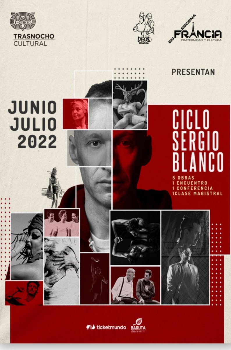 Llega a Trasnocho Cultural homenaje al dramaturgo Sergio Blanco. 
Reposición de 4 piezas y estreno de otra.

¡Del 17 al 30 de julio!

Más información en 

trasnochocultural.com/product/ciclo-…