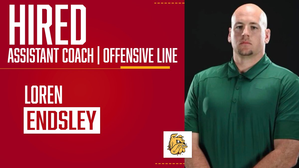 UMDBulldogs's tweet photo. .@UMD_Football adds Loren Endsley as an Assistant Coach

Full Story📝: https://t.co/B3nyLgk0rk

#BulldogCountry // #EarnIt https://t.co/fGyIxETzmN