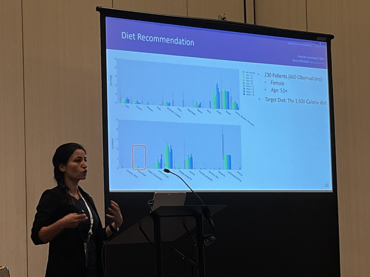 Houra Mahmoudzadeh (@houra_m) on Twitter photo Here is <a href="/KimiaGhobadi/">Kimia Ghobadi</a> from <a href="/JHUCaSE/">JHU Civil and Systems Engineering</a> presenting an exciting talk on using #inverse optimization and machine learning for diet planning, at #CORS2022 #INFORMS2022VANCOUVER Here is <a href="/KimiaGhobadi/">Kimia Ghobadi</a> from <a href="/JHUCaSE/">JHU Civil and Systems Engineering</a> presenting an exciting talk on using #inverse optimization and machine learning for diet planning, at #CORS2022 #INFORMS2022VANCOUVER