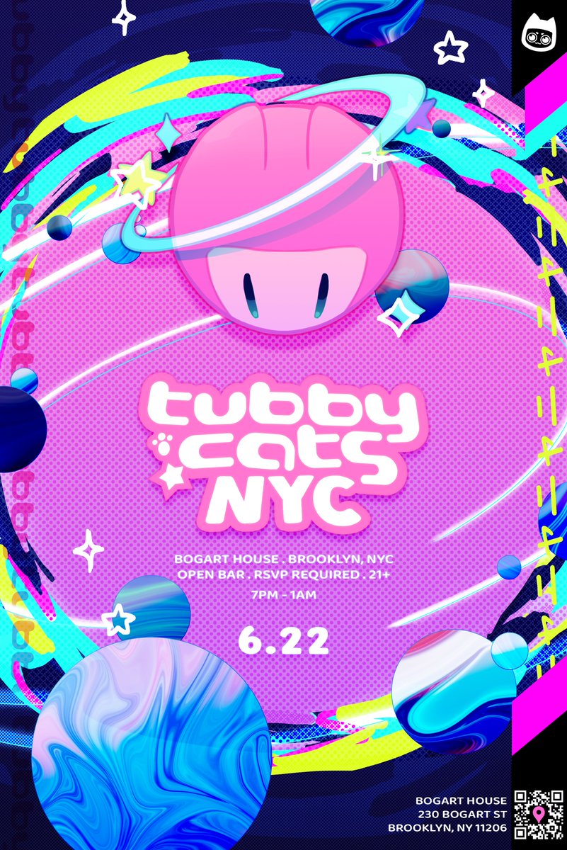 #nftnyc gets tubby

✔️open bar
✔️dj and activities
✔️holders gain free entry at door thru <a href="/tokenproof/">tokenproof.xyz</a>
✔️ holder +1s and non-holders rsvp thru <a href="/eventbrite/">Eventbrite</a>

⋆ටωට⋆ see you there ✨