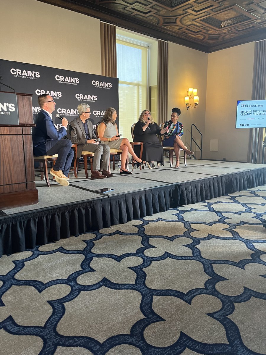 Thank you to <a href="/CrainsNewYork/">Crain's New York</a> for putting the event together and to <a href="/FredPGabriel/">Frederick P. Gabriel</a> and <a href="/natalieLsach/">Natalie Sachmechi</a> for moderating. 

Special thanks to the other amazing panelists - <a href="/CommishCumbo/">Laurie Cumbo</a> from <a href="/NYCulture/">NYC Cultural Affairs</a>, @RBucano from @uhhmuseum, Laura Callanan from @upstartcolab, 2/