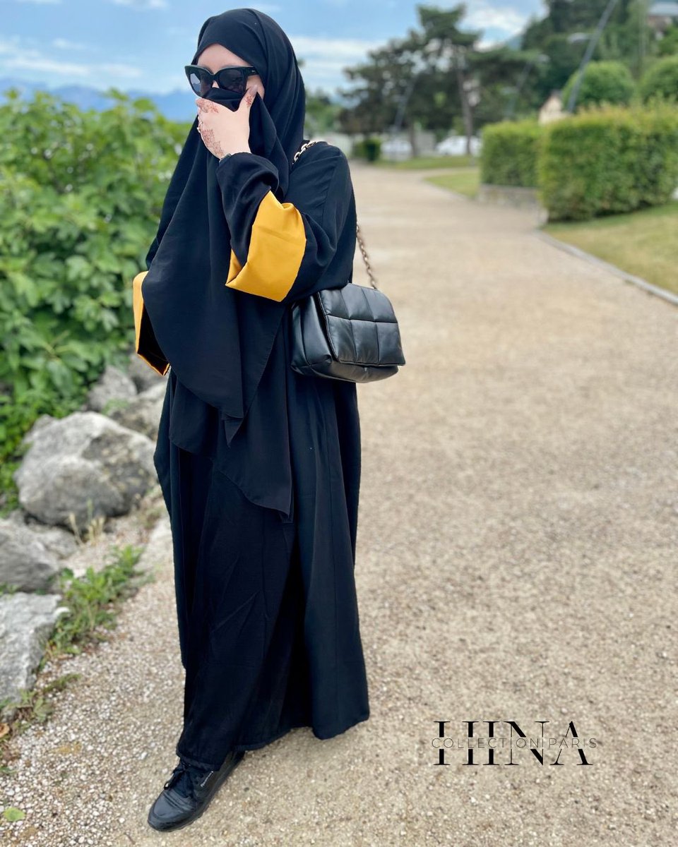 Abaya Shams 💛 Disponible sur la boutique : Hinacollectionparis.com 

#abaya #abayastyle #hijab #modestwear #hijabinspiration #hinacollectionparis #abayadesigner #abayalovers #modeststyle #modeststreetfashion #hijabstyle #abayaaddict #hijaboutfit #hijabfashion #hijabblogger
