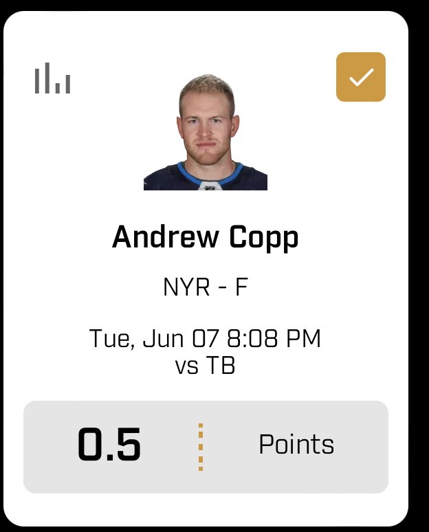 KashOutDFS's tweet photo. UNDER .05 Points . Copp has played inconsistent the last 2 series but with his usage in PPs this looks like a great Lock. #GamblingTwitter #PlayerProps #PrizePicks #NBAPicks #FreePicks #underdogfantasy #KashOutKalls https://t.co/QUtcH08CAd