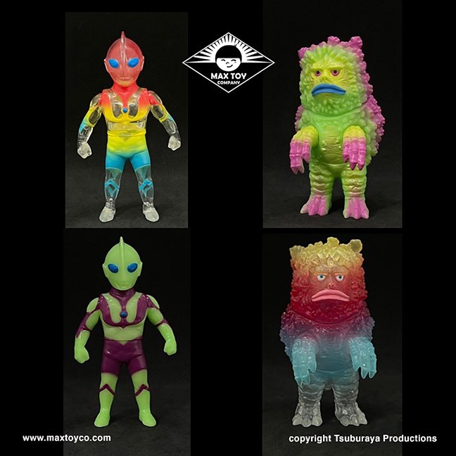 maxtoyco's tweet photo. Get ready ! These Amazing Ultraman &amp; Garamon are on the way to https://t.co/kM6KBqri0V ! Pre orders for the bottom two up later today. Officially licensed from Tsuburaya Productions 🎉 #maxtoy #maxtoyco #kaiju #monster #ultraman https://t.co/Ur0Ql57HOP