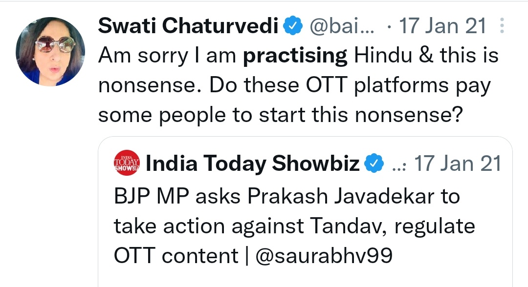 Ratneshs9's tweet photo. I found out a #PractisingHindu today ok twitter. She's so into Hinduism that she goes around telling people she's a #PractisingHindu whenever someone demands for equality for Hindus or anything good for Hinduism
See how 👇 https://t.co/hI9k1obvfw