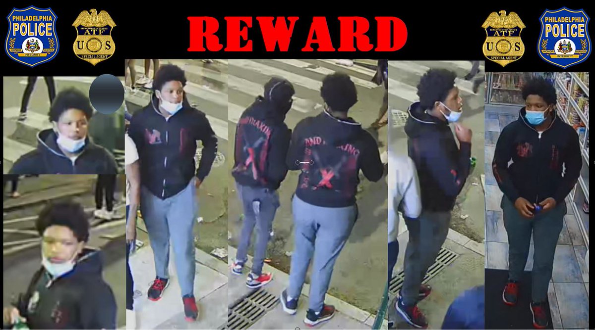 **WANTED** The individual pictured is wanted in connection w/ the mass casualty shooting incident that occurred on 6/4/22. He should be considered armed and dangerous. Please call 215-686-TIPS, or 911 with info. 20k reward + 10k reward from <a href="/ATFPhiladelphia/">ATF Philadelphia</a> for arrest  conviction