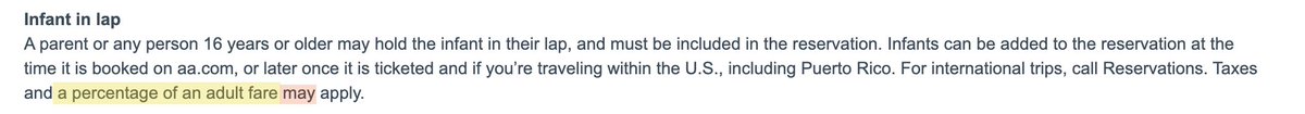 jaredrey's tweet photo. @americanair Your website says a percentage of an adult fare. A fare is what a person has paid, not what a person "should have" paid. Our fare was $200 and that is what your percentage should be based on according to your website. It doesn't say a percentage of the flight value https://t.co/UgKKqDgCwC