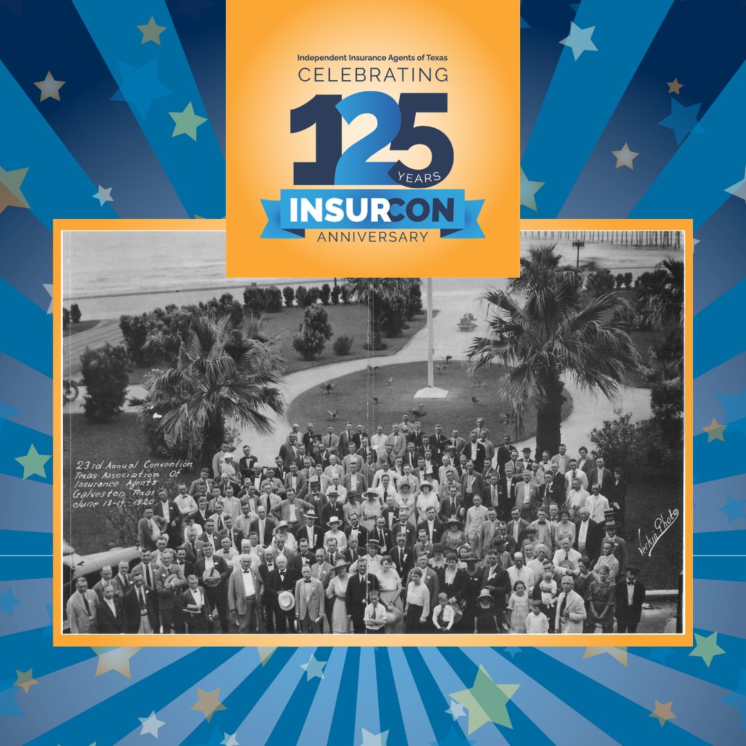 iiatexas's tweet photo. Did you know? The 23rd Annual Convention was 102 years ago! Members and their wives and children enjoyed the coastal location, Galveston, TX, June 18-19, 1920. 📍 https://t.co/Oj0Qf1H9GH

#INSURCON 
#FunInsuranceFact #TheMoreYouKnow
#IndependentInsuranceAgents https://t.co/NPoK13RgKl