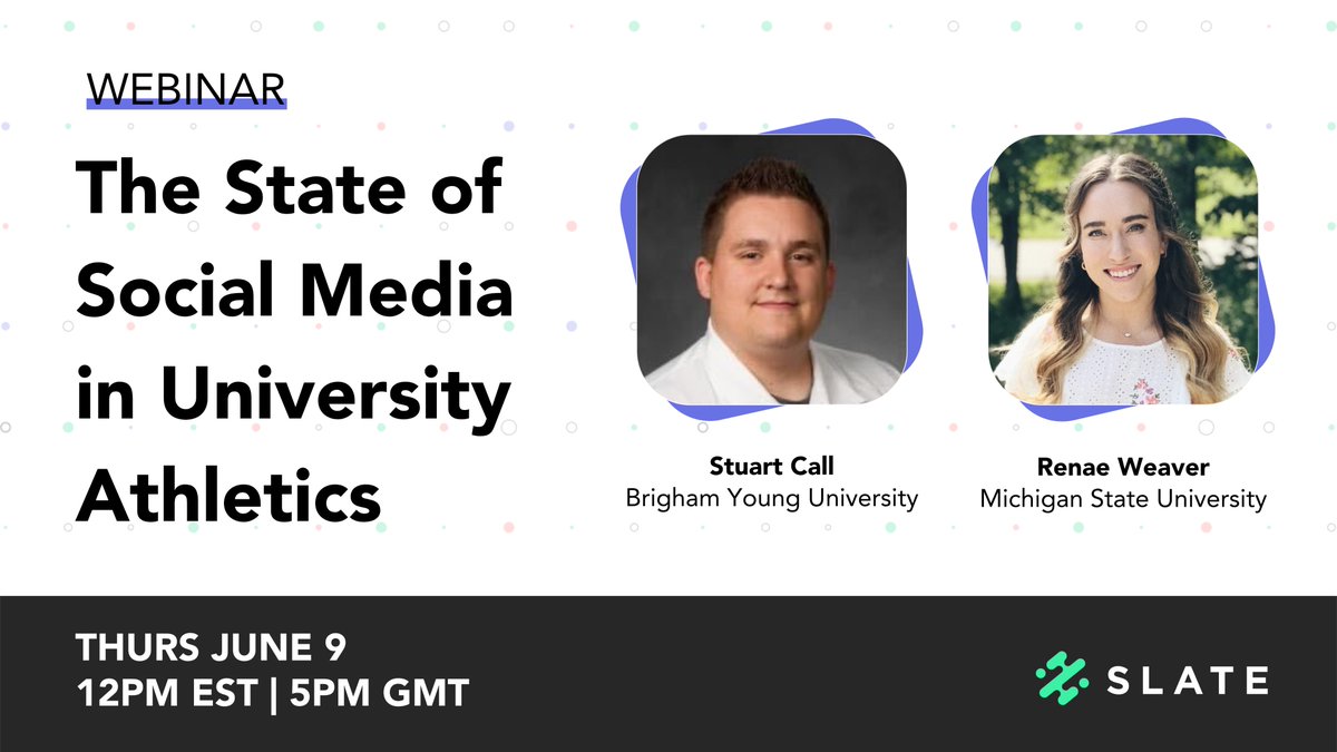 Join us this Thursday to discuss all things social in university athletics 📲🏉. 

Sign up here ➡️ app.livestorm.co/slateteams/the…