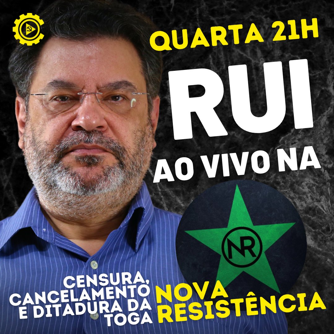 PCO29's tweet photo. Amanha, dia 08/06, o companheiro Rui Costa Pimenta participará de um debate com os companheiros da Nova Resistência sobre a censura do STF ao PCO.
 Acompanhe o Canal Nova Resistência às 21h! https://t.co/GJ2mRE1Uej