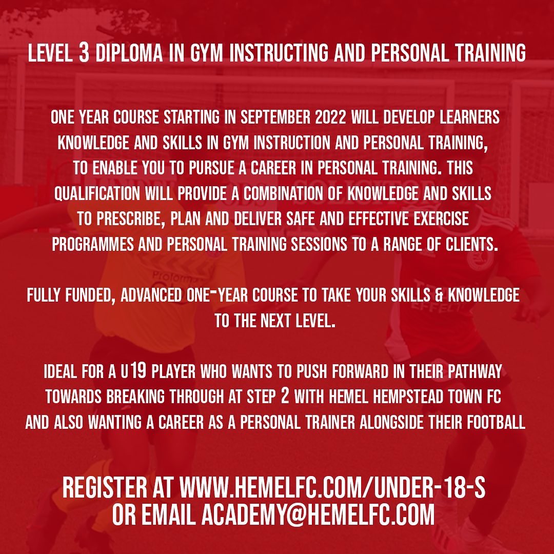 ProformanceG's tweet photo. Finishing your A Levels? College? Would you like to start a career as a PT while still playing football? #pt #ptcourse #personaltrainercourse https://t.co/tl9PqtqvoH