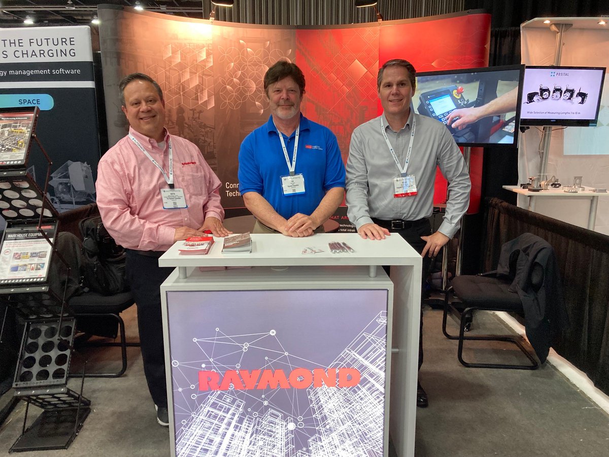 Another successful day with @TheRaymondCorp & @Integrated-Systems-Design   at the #AutomateConference! Missed it today?  Join us tomorrow in booth 2256 to see how we can help add value to your business. 
#AutomateShow #Automate2022 #WarehouseSolutions #TradeshowTuesday