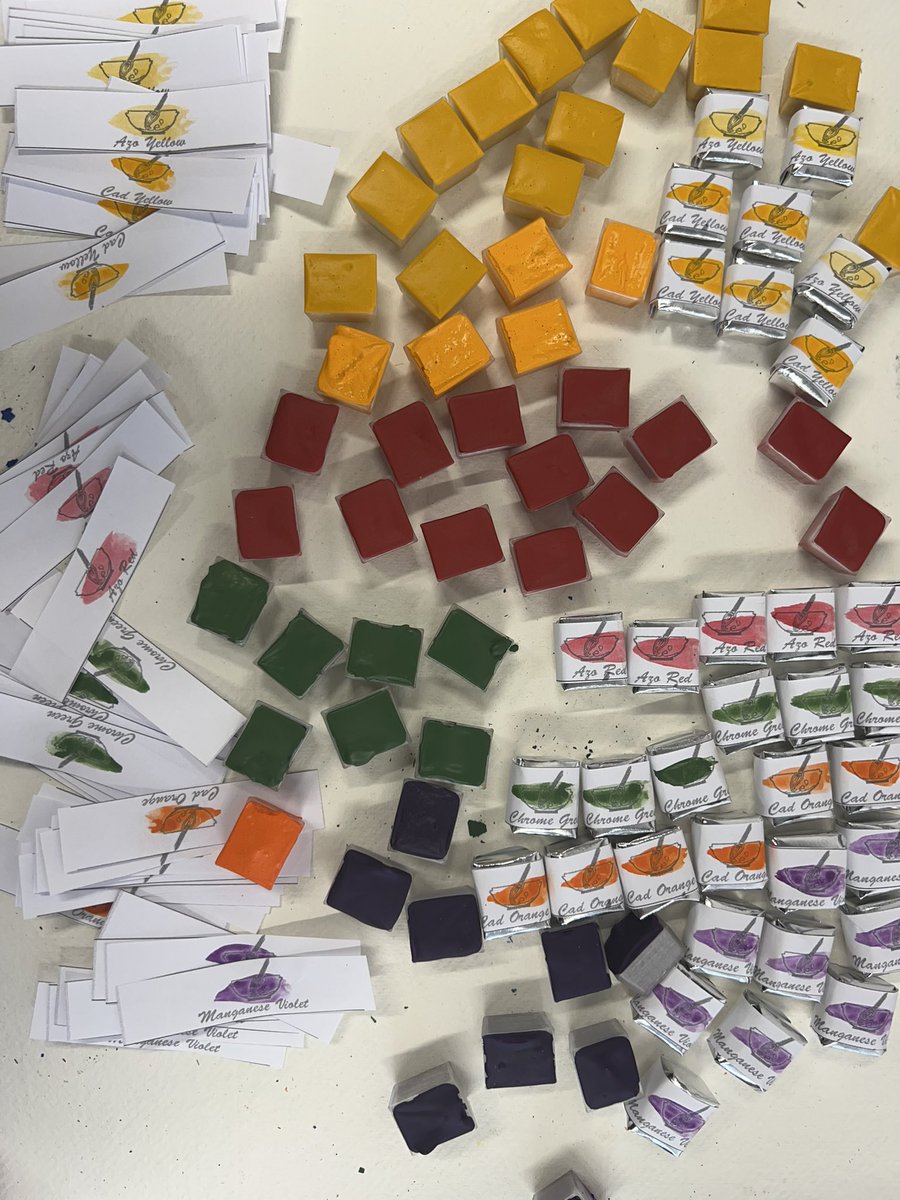 DrEsraAlhamal's tweet photo. Today’s studio activities 🎉🎨 #watercolours #paintmaker #artstudio https://t.co/O41GPB1hG3