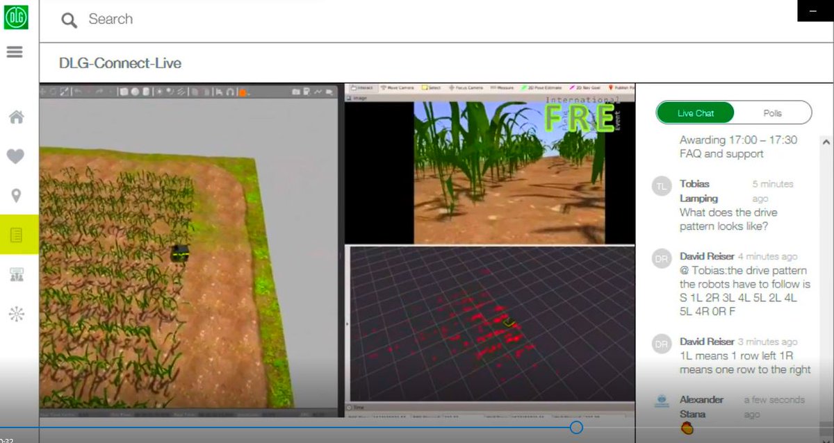 feldtage's tweet image. Navigating curved maize rows with headland turns, weed and rubbish recognition with mapping and removal, plus mastering a self-selected field task, are the tasks the #fieldrobots must solve in the #FieldRobotEvent at DLG Feldtage, and again online in simulation on www.dlg-connect