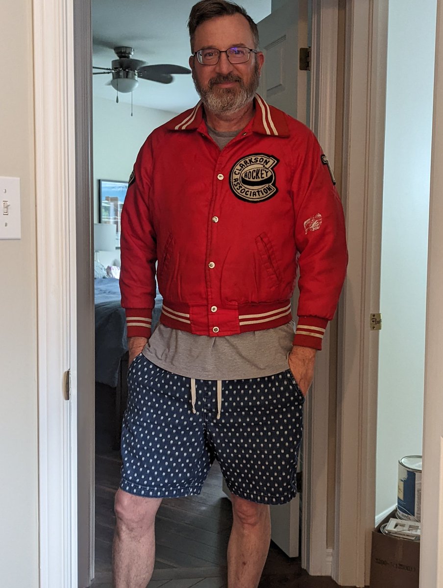 Found this jacket in a memory box at my parents house while moving stuff out. 35 years later jacket still fits.. sort of😂🤣😂.