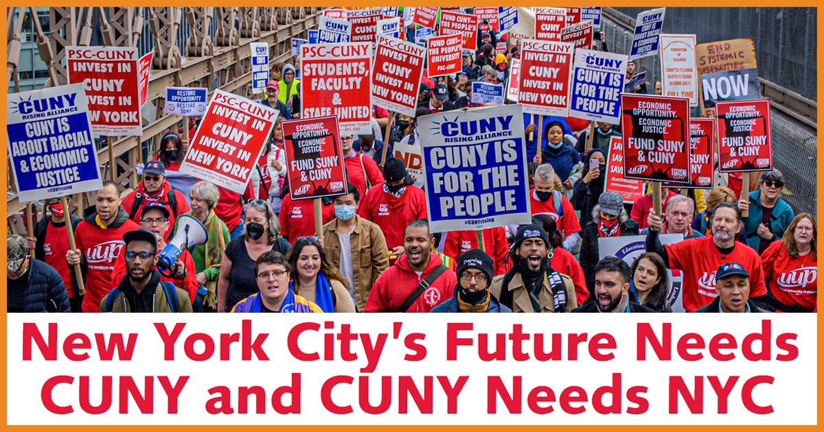 The NYS budget has $$ to hire 540 new F/T faculty, supporting students & helping adjuncts find stable jobs, but @NYCMayor’s planned “efficiency cut” would leave 128 full-time lines empty @CUNY. REALLY?! How is that investment? #APeoplesCUNY @NYCSpeakerAdams #InvestinCUNY