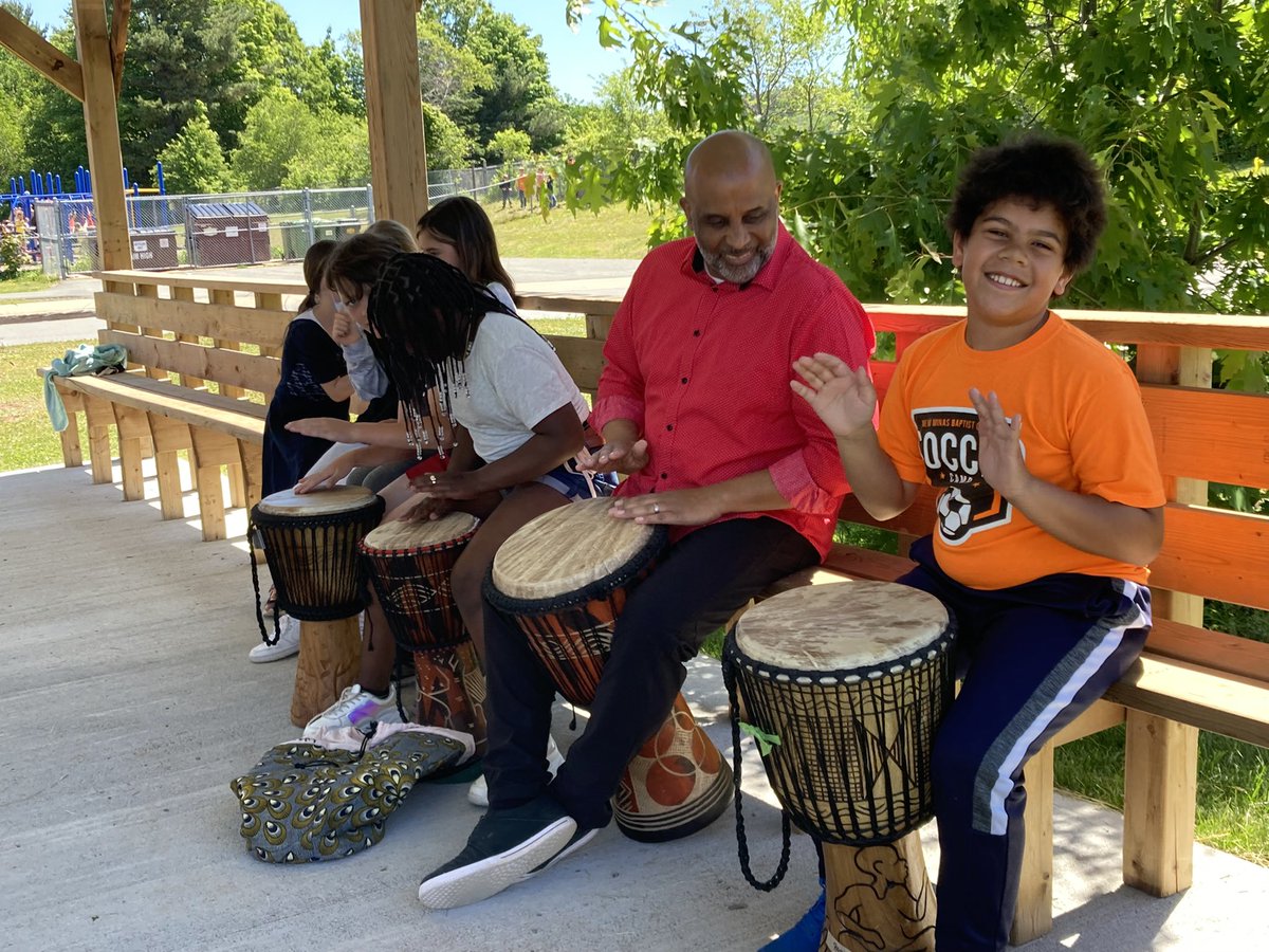 NMES_NS's tweet photo. Drumming outside with Mr Parker &amp; Mr David jumped in! 🪘🙌🪘 https://t.co/AEo2ulolFW