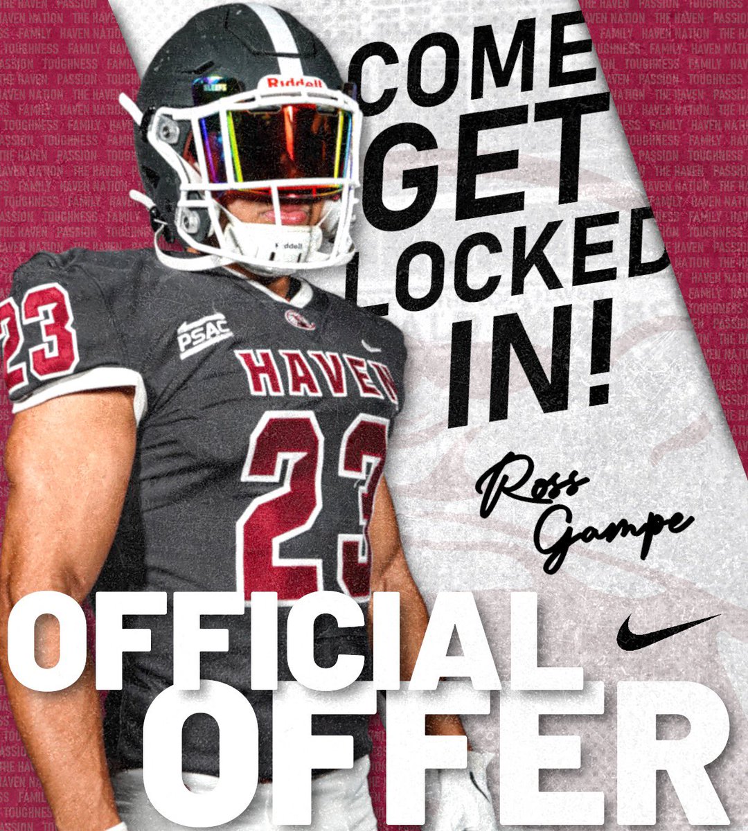 GampeRoss's tweet photo. Blessed to receive my second offer to play college football at Lockhaven university. @CoachNVoorhees @LHU_Football @Coach_Mul https://t.co/I4IM7hCTZC