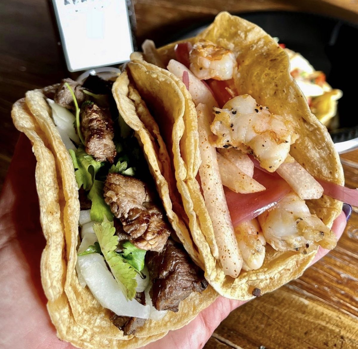 Must. Eat. Tacos. 🌮 #TacoTuesday 

$2 Tacos- steak, shrimp, chicken, veggie
$7 Freshie Tequila Seltzers
$25 Buckets- Modelo, Pacifico or Corona