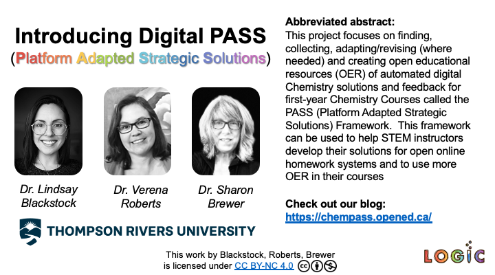 verenanz's tweet photo. Introducing PASS(Platform Adapted Strategic Solutions) Framework. HEdInstructors design automated solutions/feedback 4equitable digital openHW systems
https://t.co/Tg04UWpfZP #LOGIC2022Poster
via @bciln @TRUOpenLearning @thompsonriversu #mytru #OER #LOGIC2022EDI @cwicnetwork https://t.co/GAGvm4Fx4g