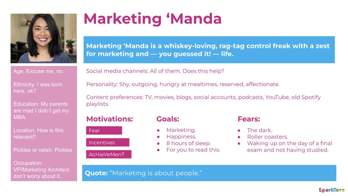 amandanat's tweet image. I made this buyer persona template. Feel free to steal it.
