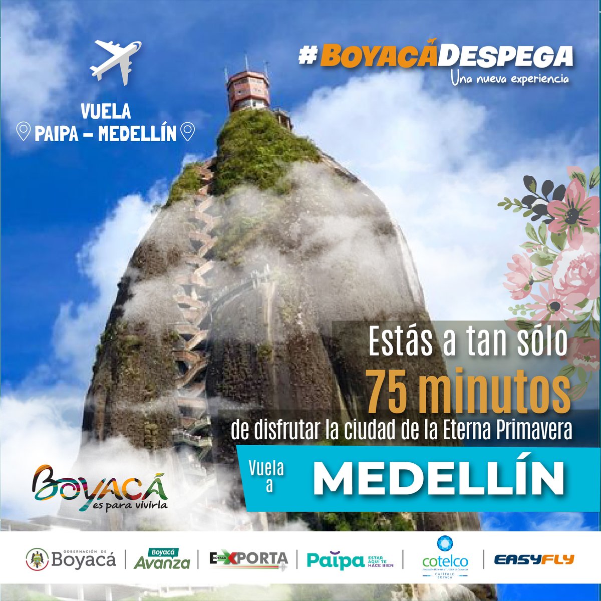Qué tal si te escapas a la ciudad de la eterna primavera?
Ya no serán largas horas de viaje; podrás aprovechar tu tiempo conociendo, atesorando recuerdos y divirtiéndote en unas de las regiones más bellas del país. 
Vuela desde #Paipa 
#BoyacáDespega
#BoyacáEsParaVivirla