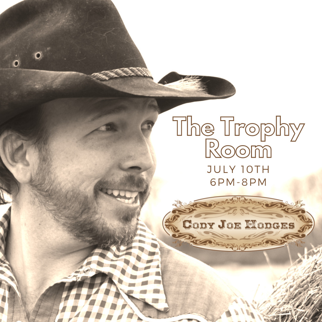 Join us in the Trophy Room on July 10th to enjoy an acoustic performance by Cody Joe Hodges! 🎸 Seating is limited, so call to make your reservation today: 573-317-3560. #oldkinderhook #thetrophyroom #lakeoftheozarks