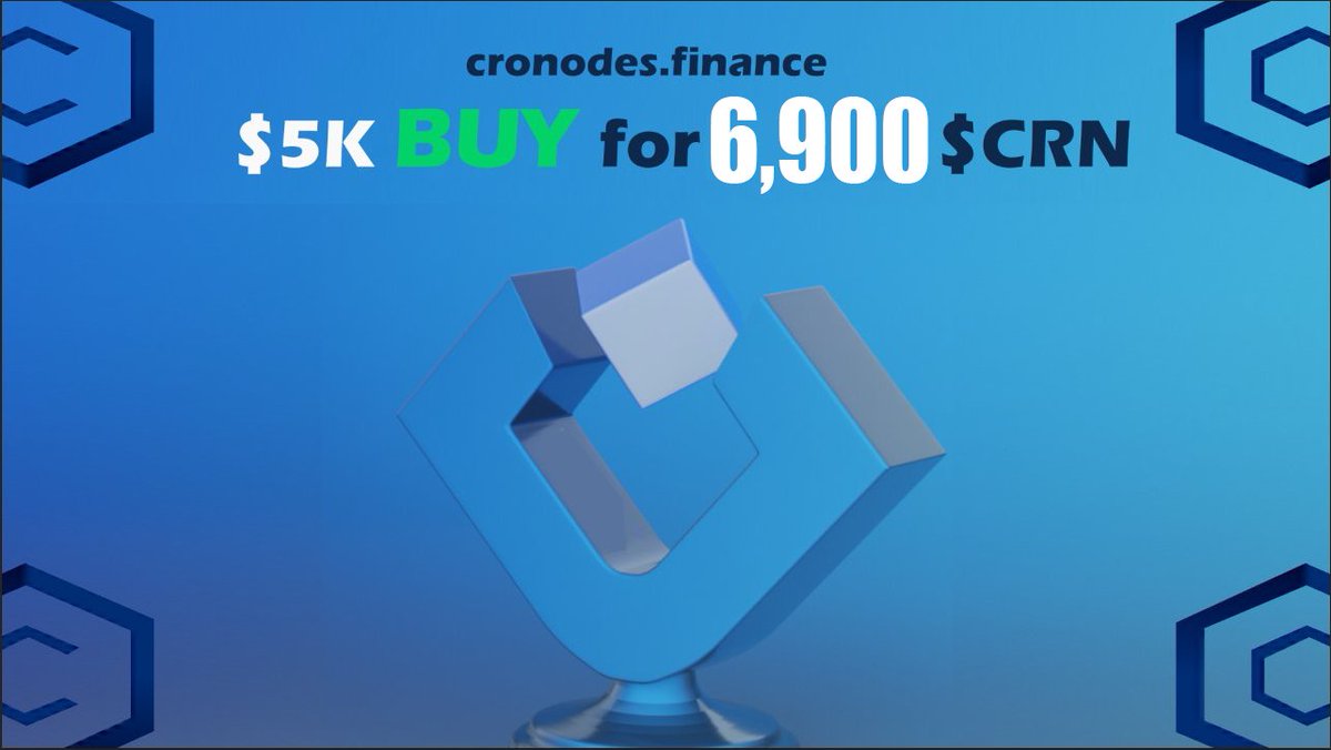 CryptoKuka's tweet photo. $5k buy for 6,990 $CRN
TX:
0x313b8467d9a90adb93daac59eb004668bdb5faca6bda34af504bbab7d2159479
#crofam #defi #passiveincome @CronodesFinance https://t.co/o6hklsLF2Q