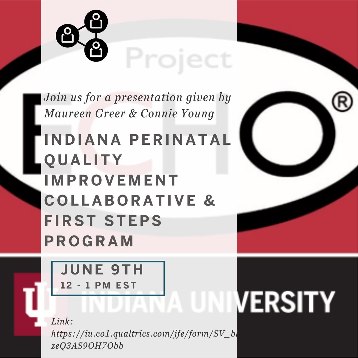 Please join us TOMORROW, June 9th from 12-1 PM ET for our next topic in the Neonatal Abstinence Series, Indiana Perinatal Improvement Collaborative &amp; First Steps Program. 

Registration: iu.co1.qualtrics.com/jfe/form/SV_bl…