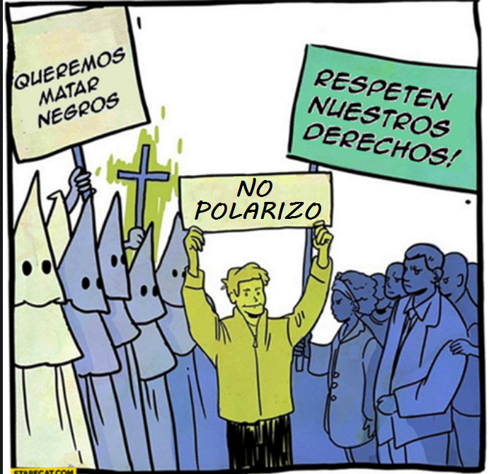 FalaciaDelDia's tweet photo. -Falacia de Falsa equivalencia
-Y cuando así lo muestran los medios: Sesgo de falso balance https://t.co/kWtULPE7Ji