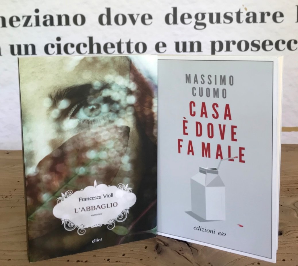 Domenica 12 giugno ore 18.30 Filanda Grill Garden (Mestre): Massimo Cuomo ("Casa è dove fa male" Edizioni E/O) e Francesca Violi ("L'abbaglio" Elliot Edizioni)
<a href="/MassimoCuomo/">Massimo Cuomo</a> <a href="/violi_francesca/">Francesca Violi</a> <a href="/EdizioniEO/">Edizioni E/O</a> <a href="/Elliotedizioni/">Elliot</a> <a href="/annalisa_tr/">Annalisa Trabacchin</a> <a href="/ubikmestre/">LIBRERIA UBIK MESTRE</a> <a href="/84_CharingCross/">84 Charing Cross</a> <a href="/TobagiVenezia/">Circolo Culturale Walter Tobagi Venezia</a>