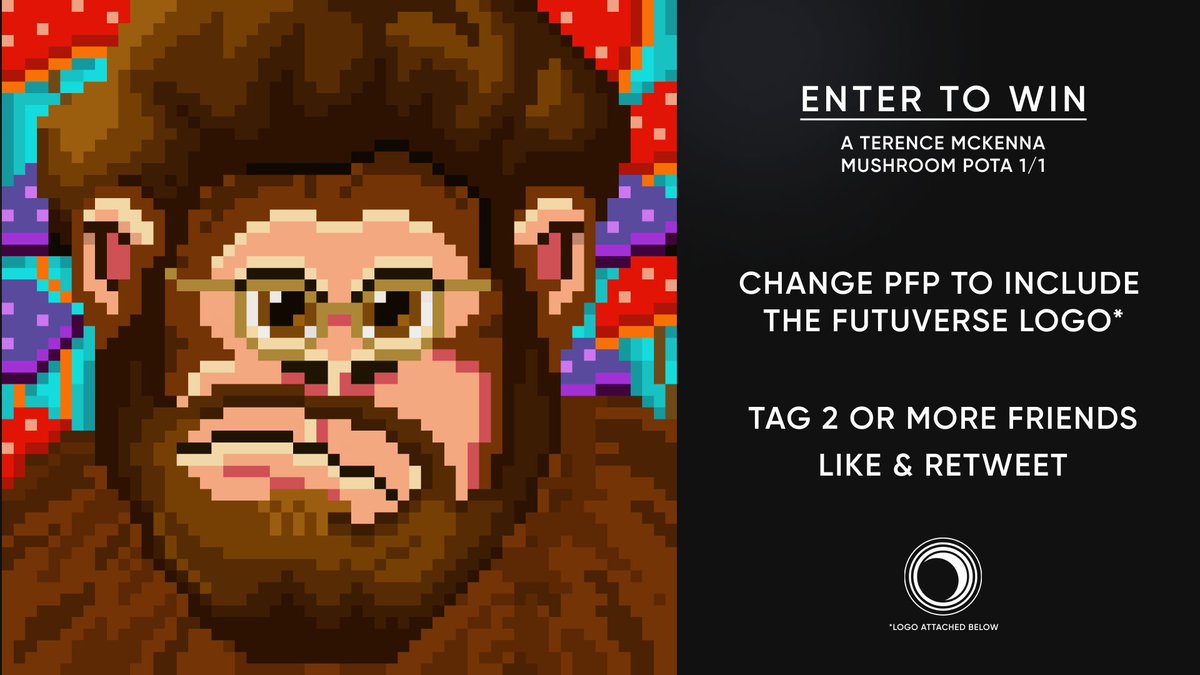 1) We’re just 2 hours away from our first ever <a href="/futureversexyz/">Futureverse</a> #AMA and it’s time to kick off the #openmetaverse rebellion! 

Change your #PFP to the #Futureverse logo and follow the steps below to be in to win a Terence McKenna 1/1 POTA 🍄

#FLUFWorld