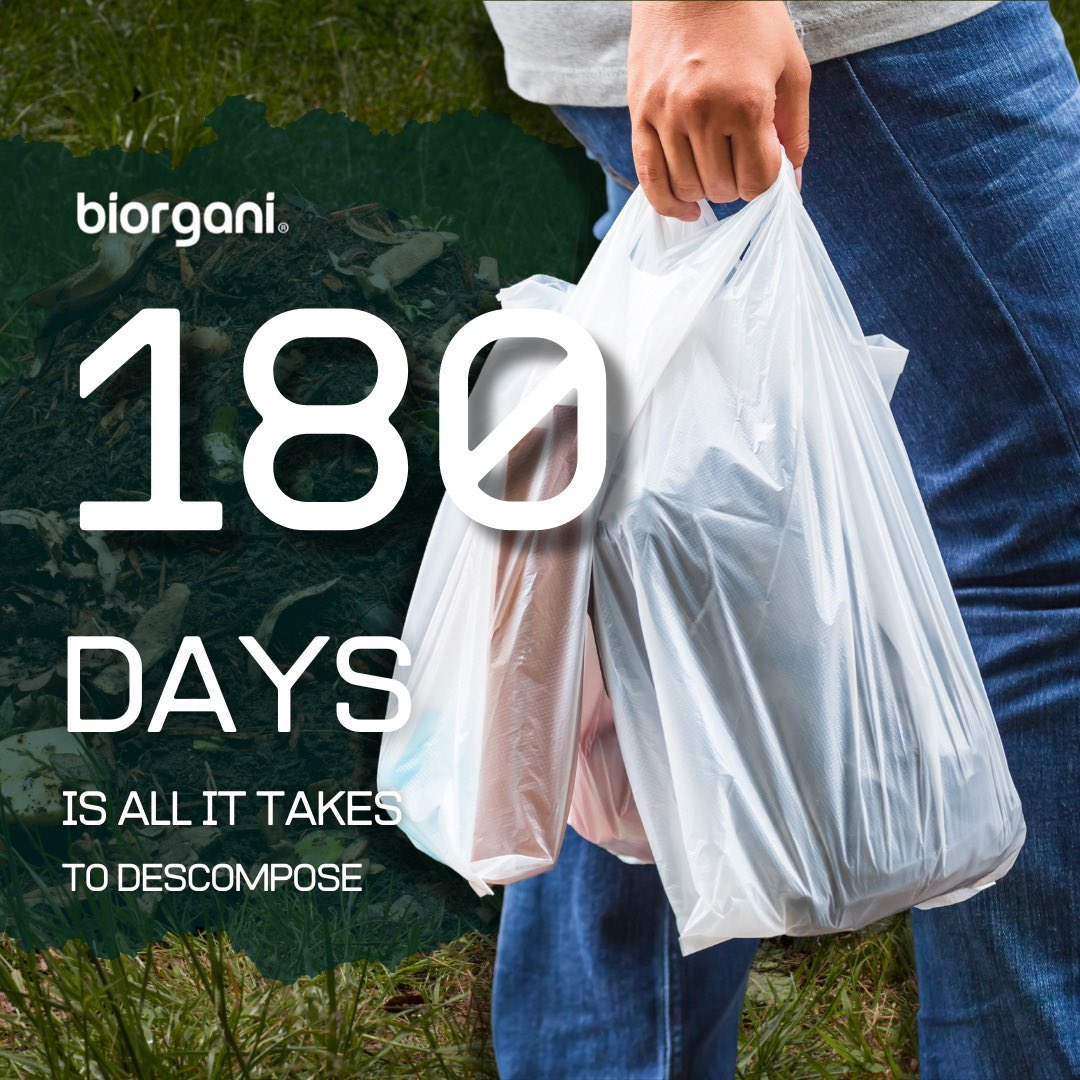 biorgani_tech's tweet photo. Al utilizar el 100% de nuestra tecnología las bolsas se compostan por completo a los 180 días.
#tecnology #compost #okcompost #okcomposthome #biorgani #solutions #environmentallyfriendly https://t.co/dgXU7S4J8V