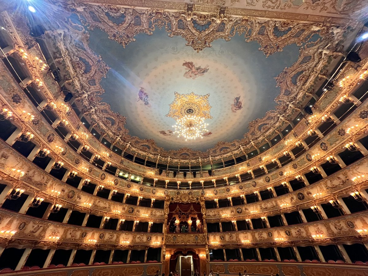 jessicacalesop's tweet image. First rehearsal on stage for Grimes today @teatrolafenice, honestly can’t quite believe that I get to take in this view every day… 😍 #petergrimes #lafenice